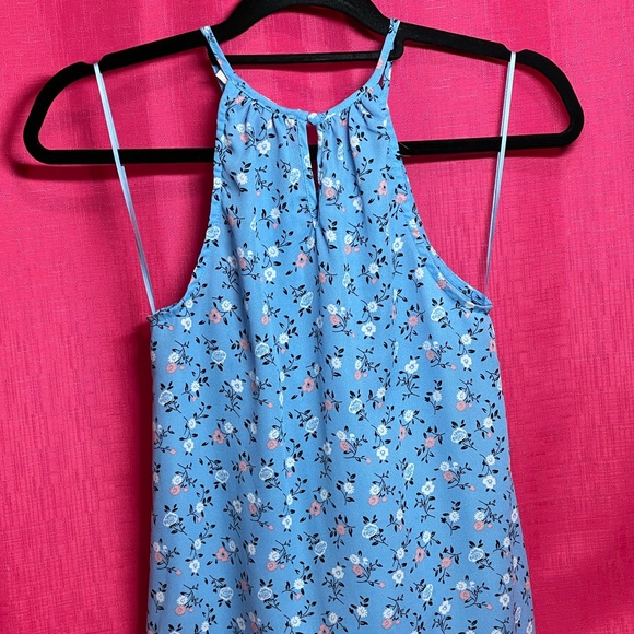 MI AMI FLORAL DRAPED HALTER TOP SIZE XS - Picture 5 of 8